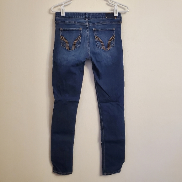 Hollister Super Skinny Jeans 5S 27x29 Dark Blue Denim Womens 5 Pocket Style - Picture 2 of 8